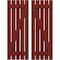 Ekena Millwork Americraft 5-Board (2 Batten) Wood Spaced Board-n-Batten Shutters w/ Z-Bar, ARW102SB519X77MRH, PR ARW102SB519X77MRH - alternate 1